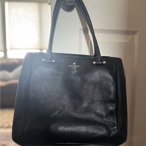 Kate Spade Black Leather Tote Bag